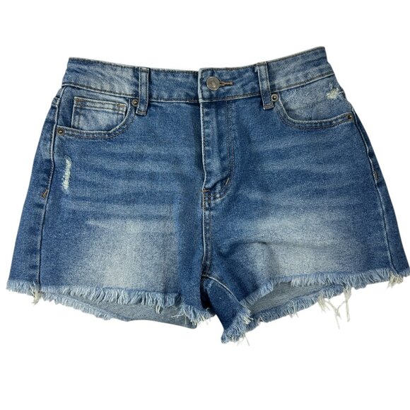Project Rebel Juniors Size 3 Denim Jean Booty Shorts Distressed Cutoffs Frayed - Picture 11 of 11